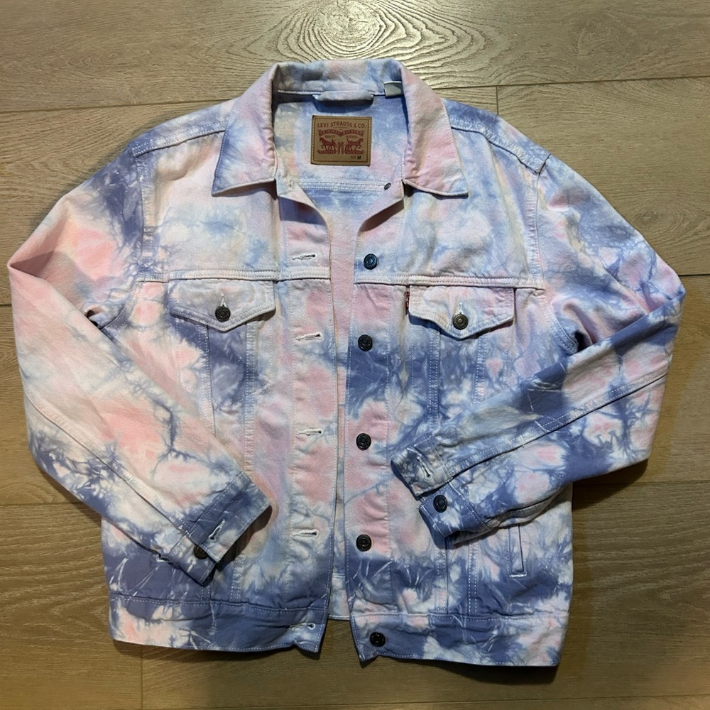 Levi's Pastel Tie-Dye Denim Jacket in Pink & Lavender
